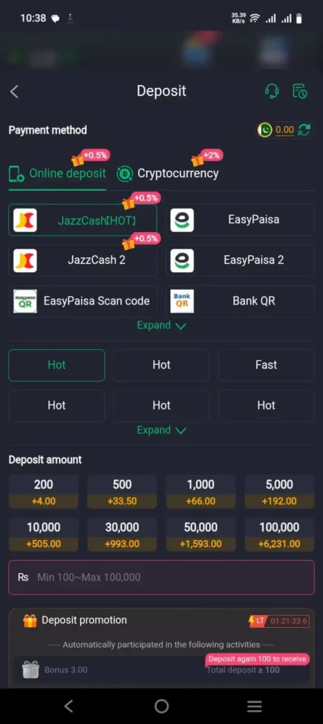 Deposit